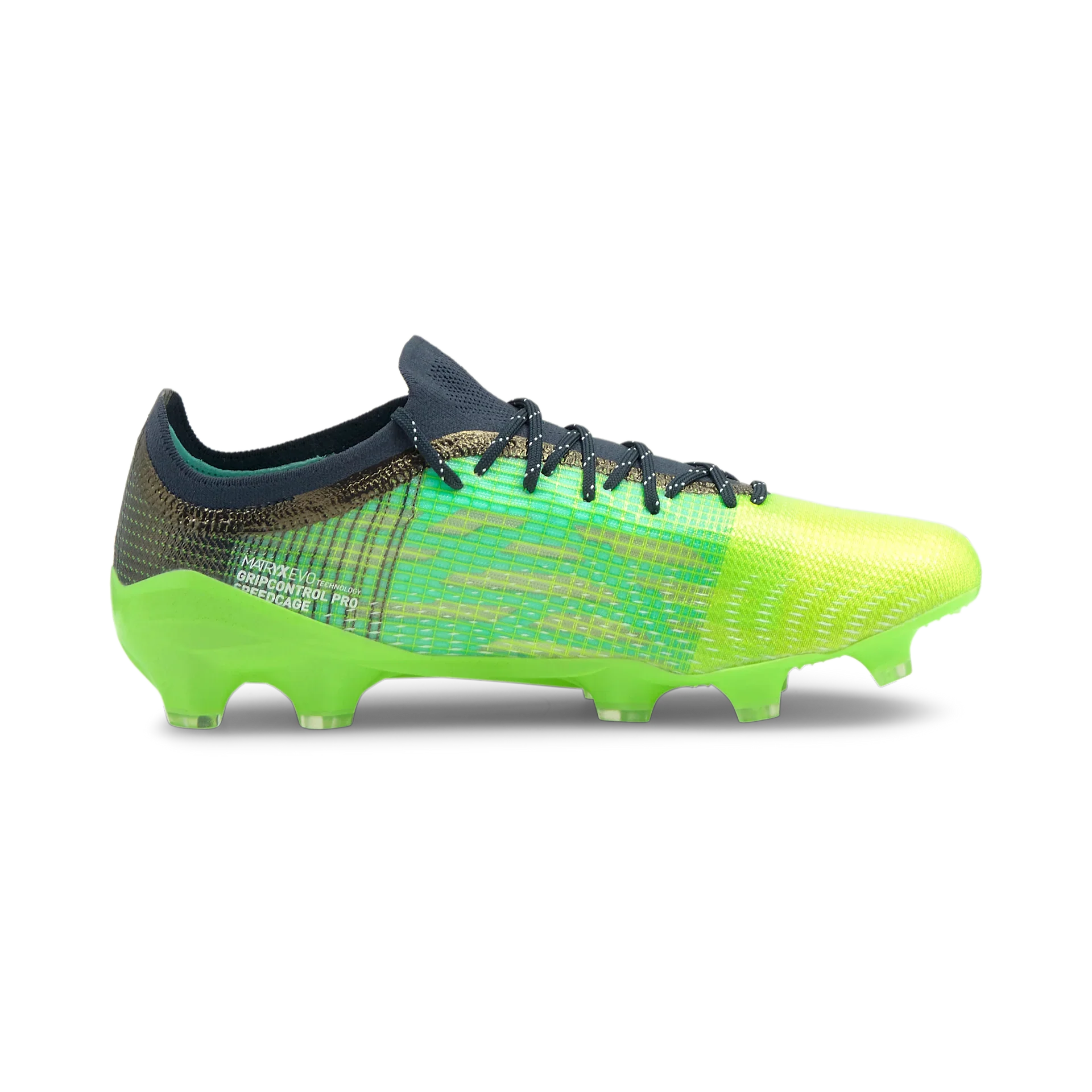 PUMA Ultra 13 FG AG Firm Soccer Shoes Green Glare Elektro Aqua Spellbound