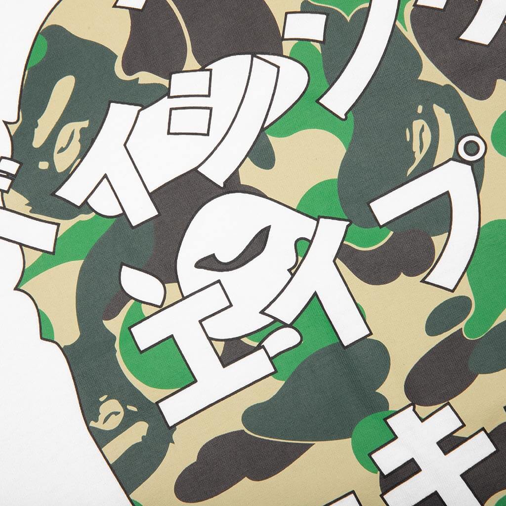 Abc Camo Japanese Letters L S Tee White Green
