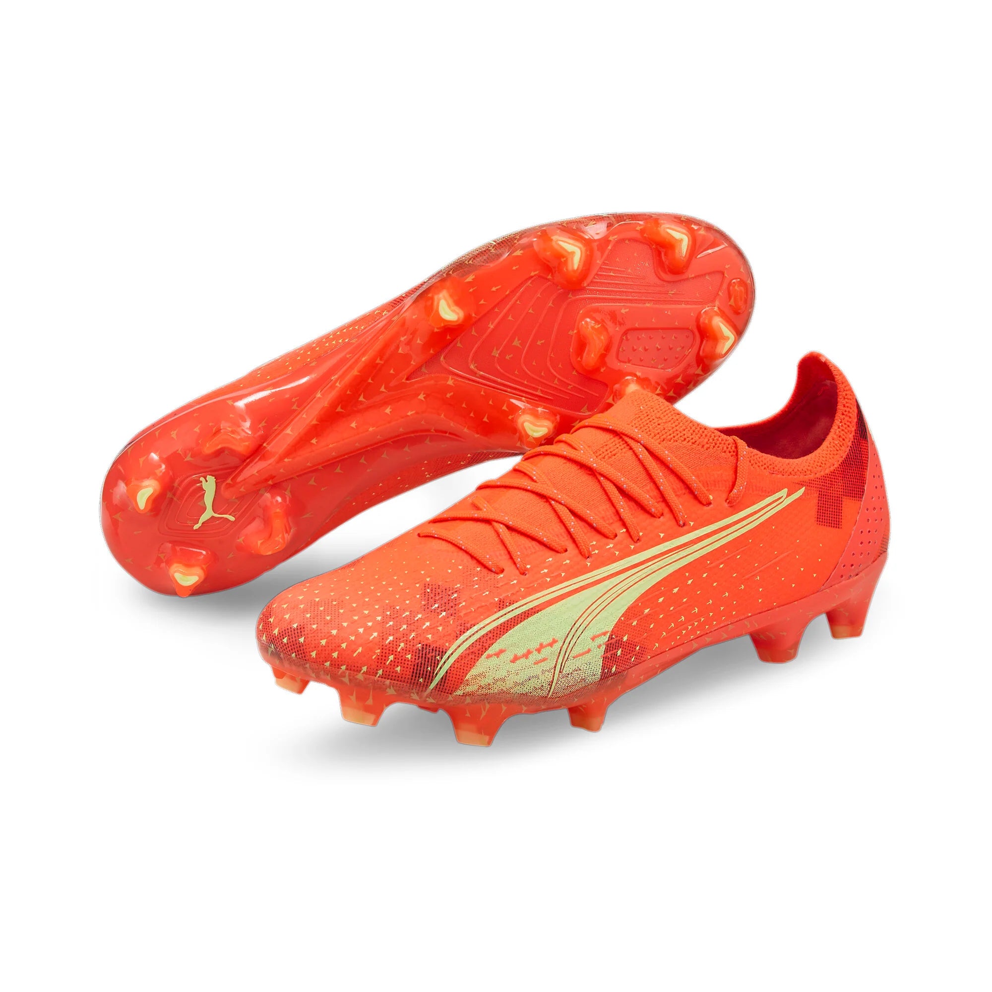 PUMA Ultra Ultimate FG AG Firm Ground Soccer Cleats Fiery Coral Black Salmon