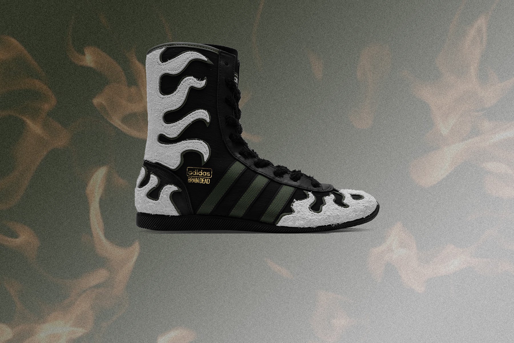 Adidas x Brain Dead Japan High Core Black Crystal White Gold Metallic
