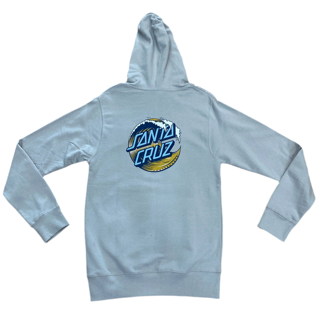 Santa Cruz Womens Wave Dot Hooded Sweatshirt Grey