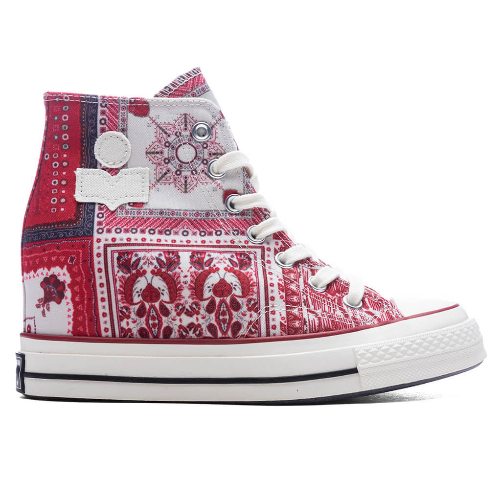 Converse x Isabel Marant Womens Chuck 70 Wedge Hi Vanilla Ice Red Black