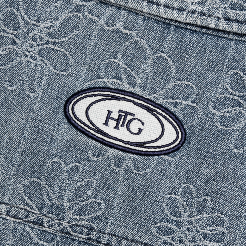 Floral Denim Jacket Light Indigo