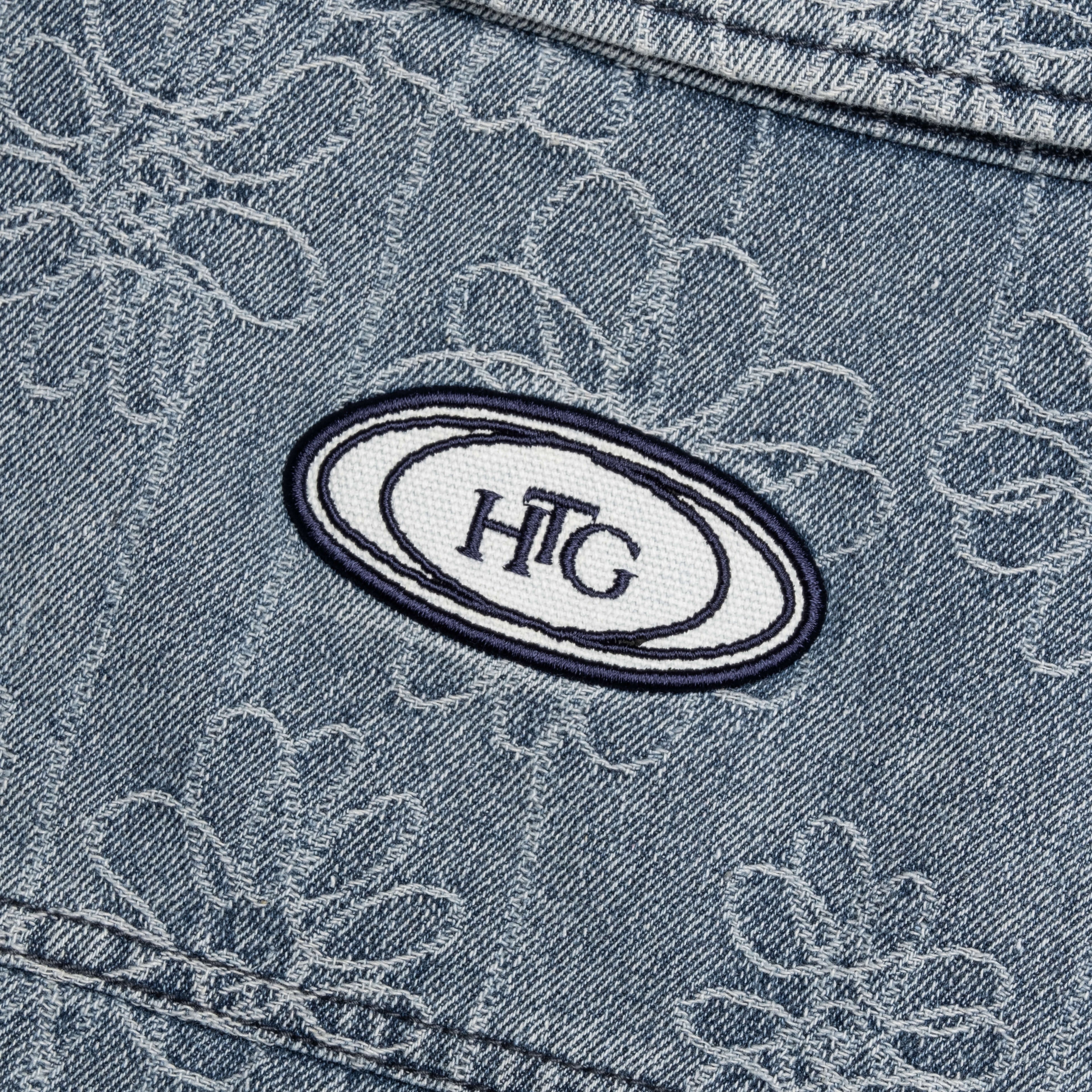 Floral Denim Jacket Light Indigo