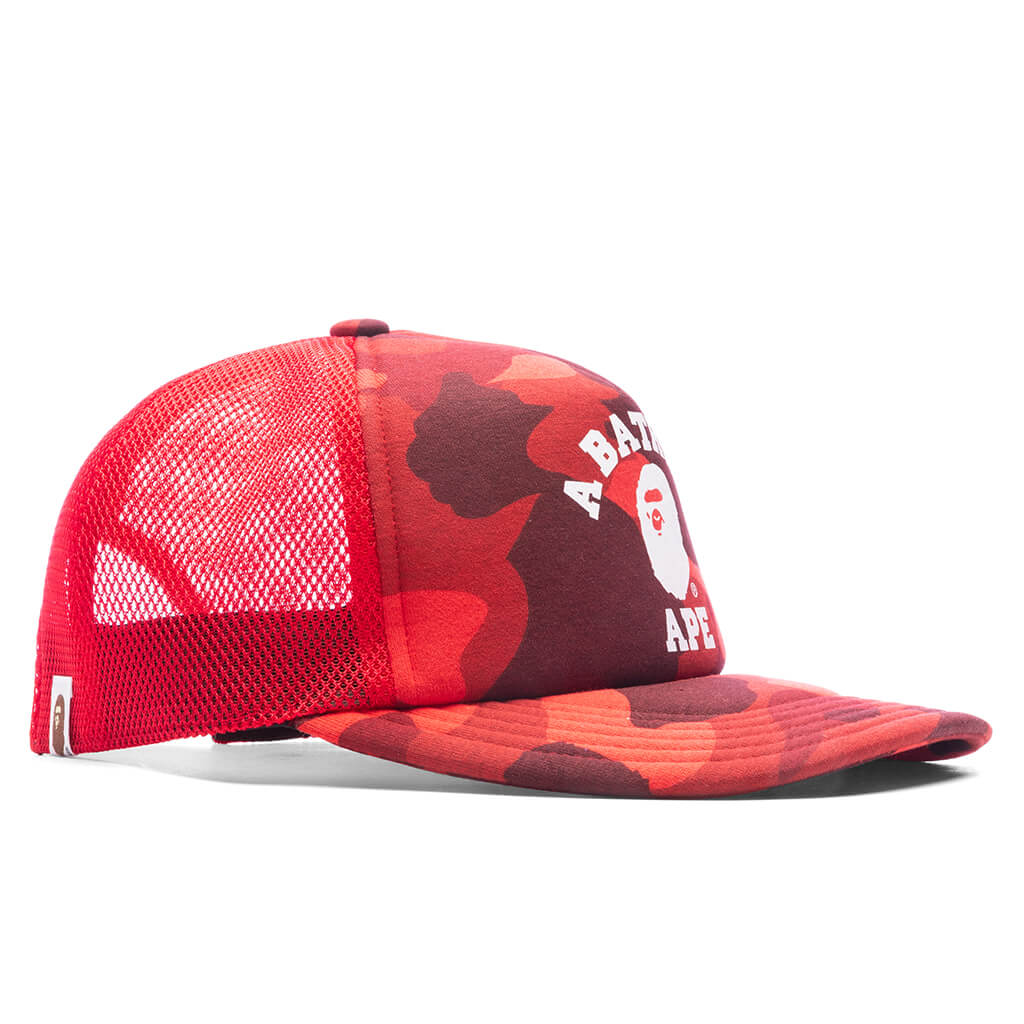 Color Camo College Mesh Cap Red