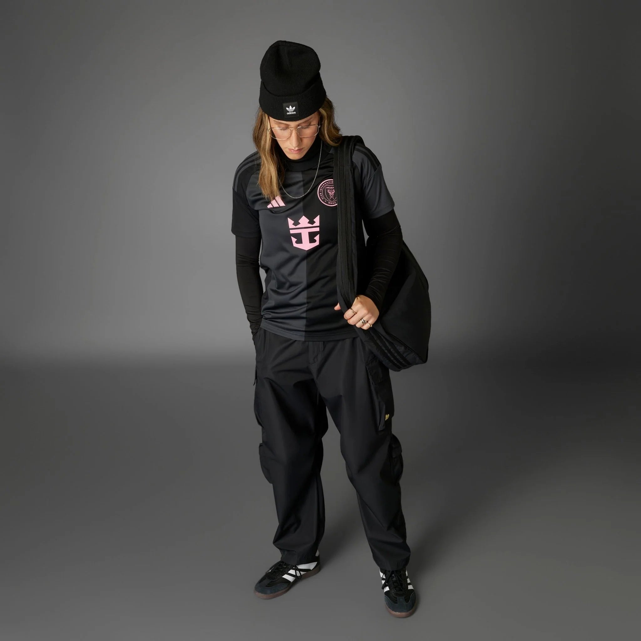 adidas Womens Inter Miami CF Messi Away Jersey 25 26 Black
