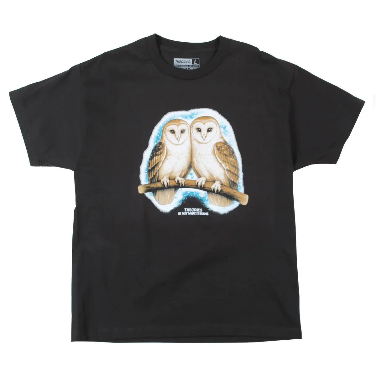 Theories Owls Are Not What They Seem Tee Shirt Black