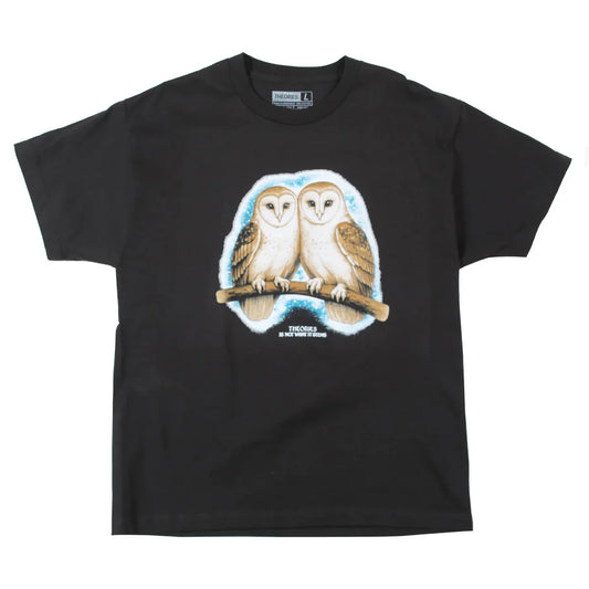 Theories Owls Are Not What They Seem Tee Shirt Black