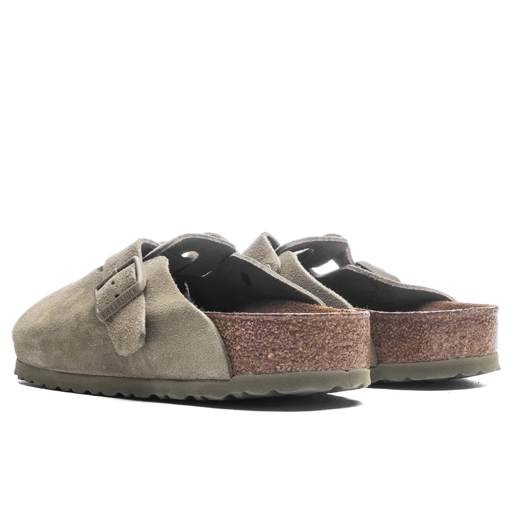 Boston Suede Leather Faded Khaki