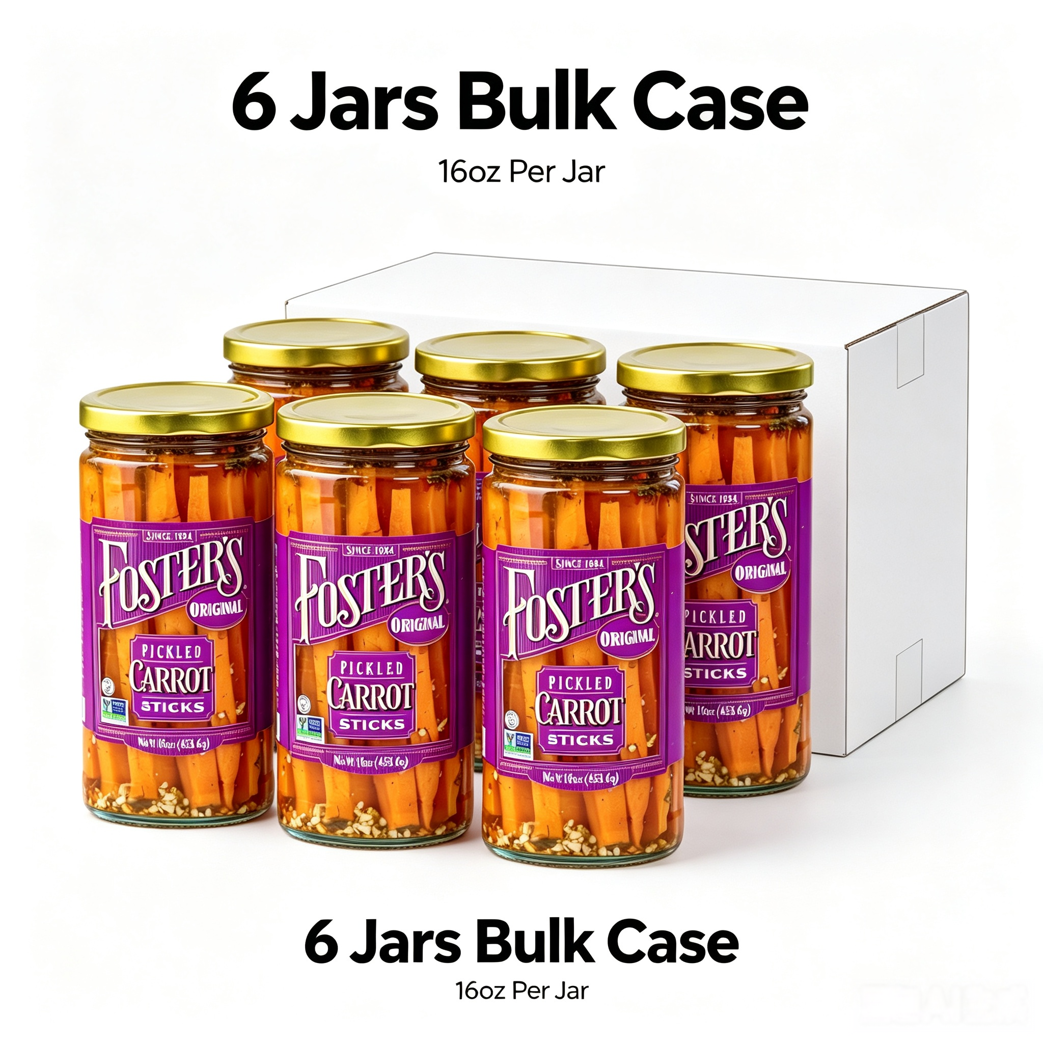 Foster's Original Pickled Carrot Sticks 16oz 2 Pack