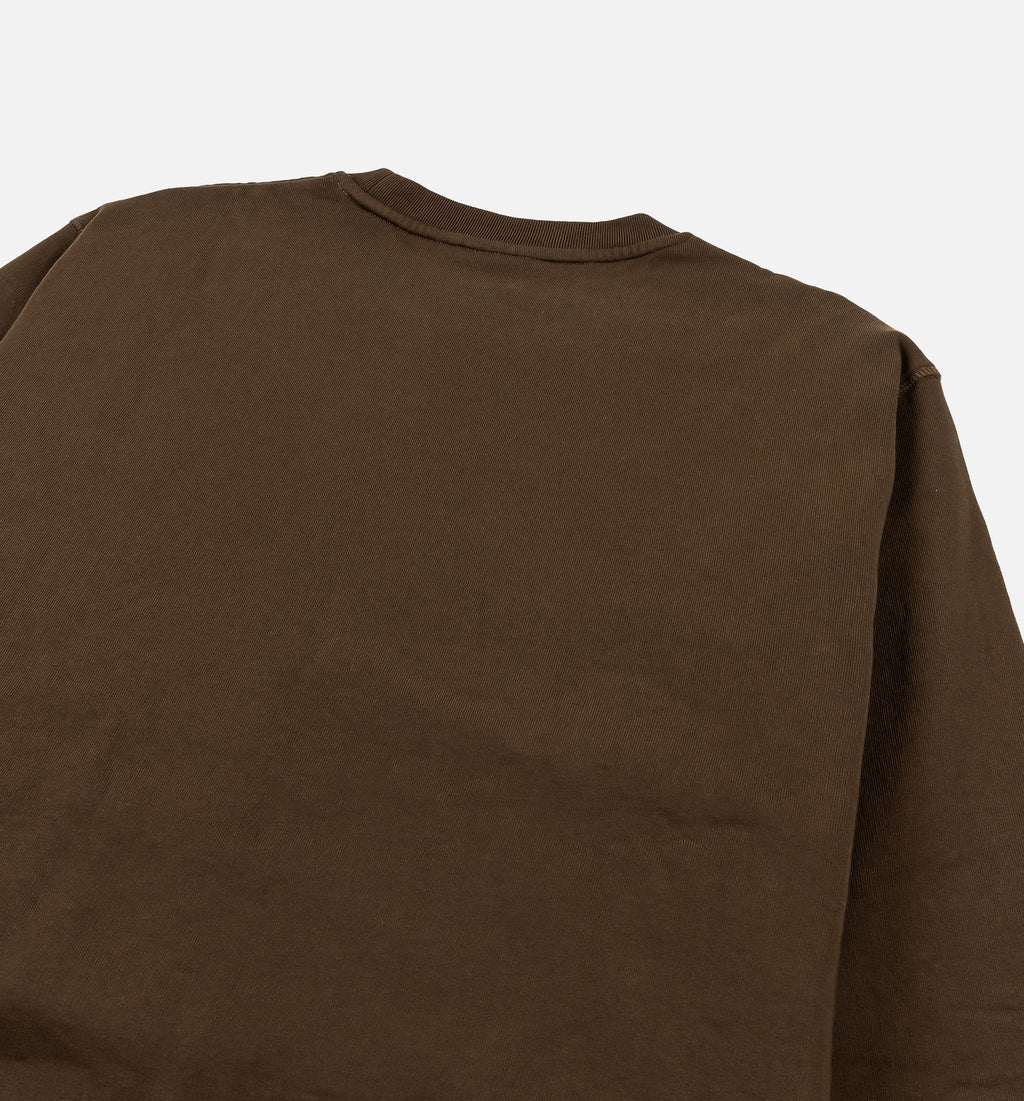 Weird Trad Logo Mens Crewneck Brown