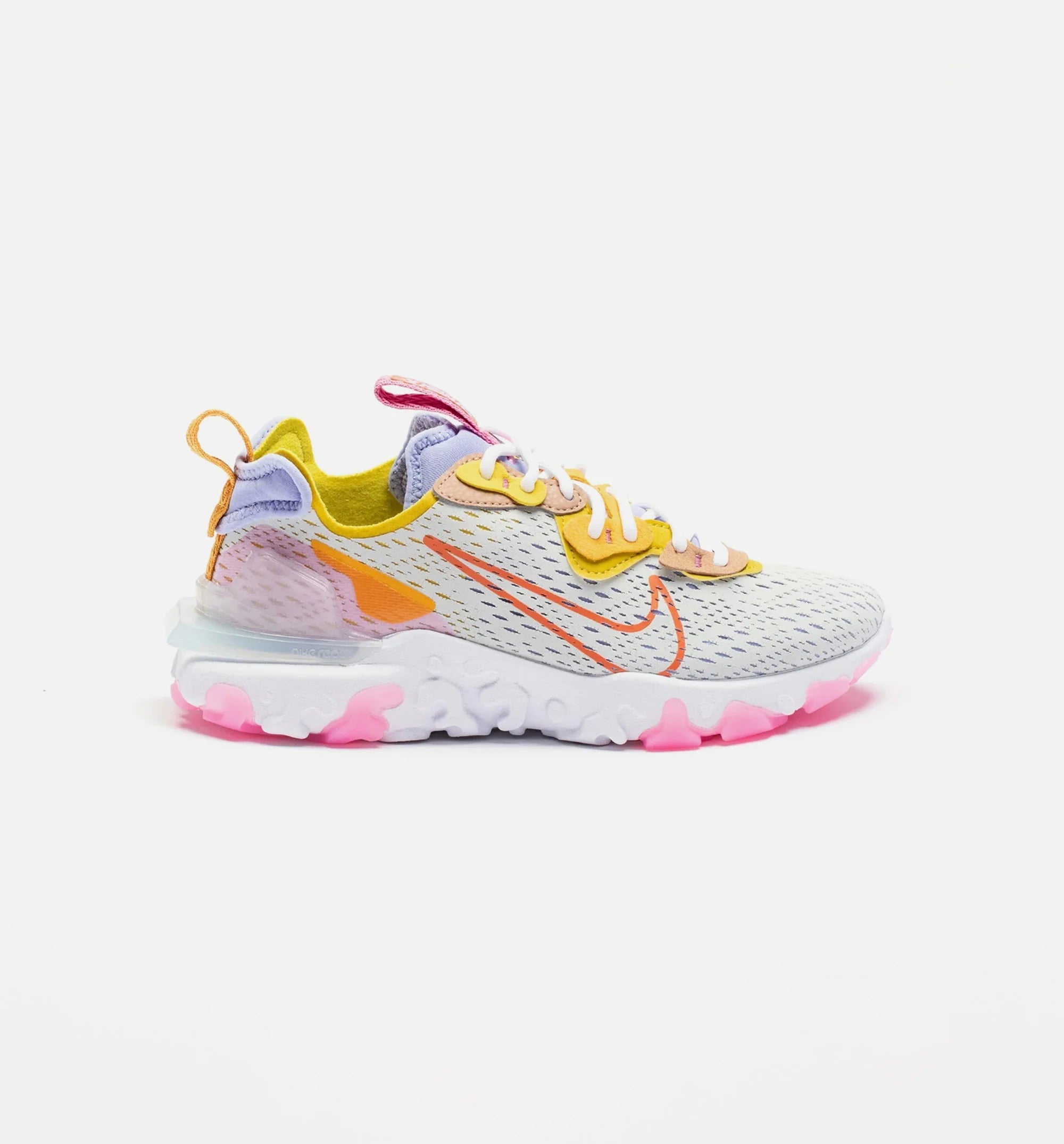 React VIsion Womens Running Shoe Pure Platinum Light Thistle Saffron Quartz Rust Factor