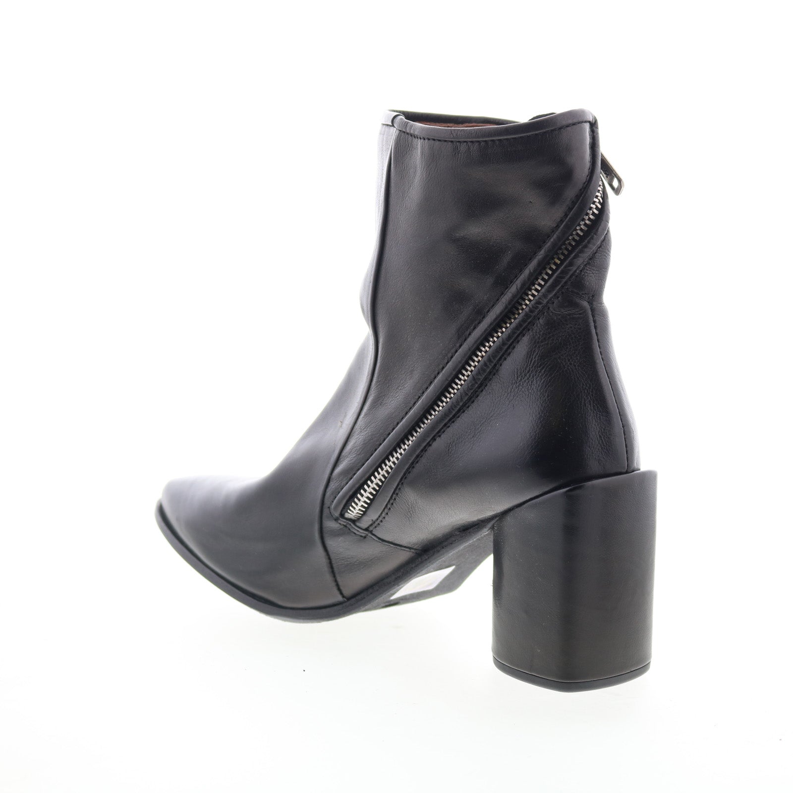 Earl Womens Black Leather Zipper Ankle & Booties Boots