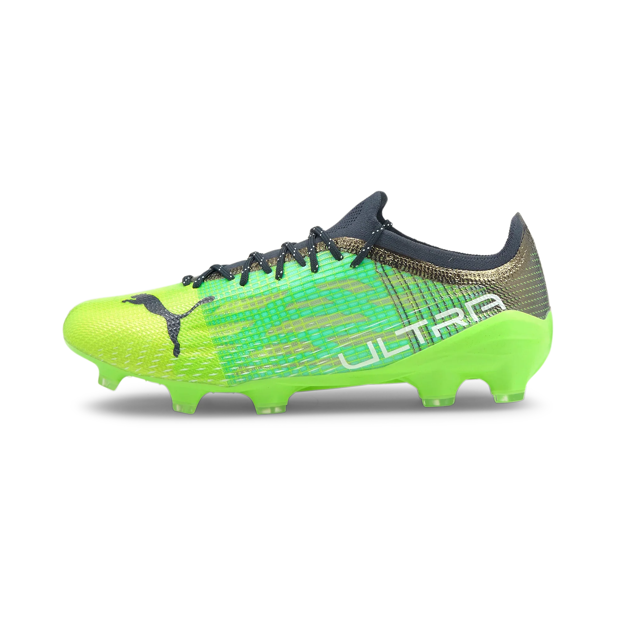 PUMA Ultra 13 FG AG Firm Soccer Shoes Green Glare Elektro Aqua Spellbound