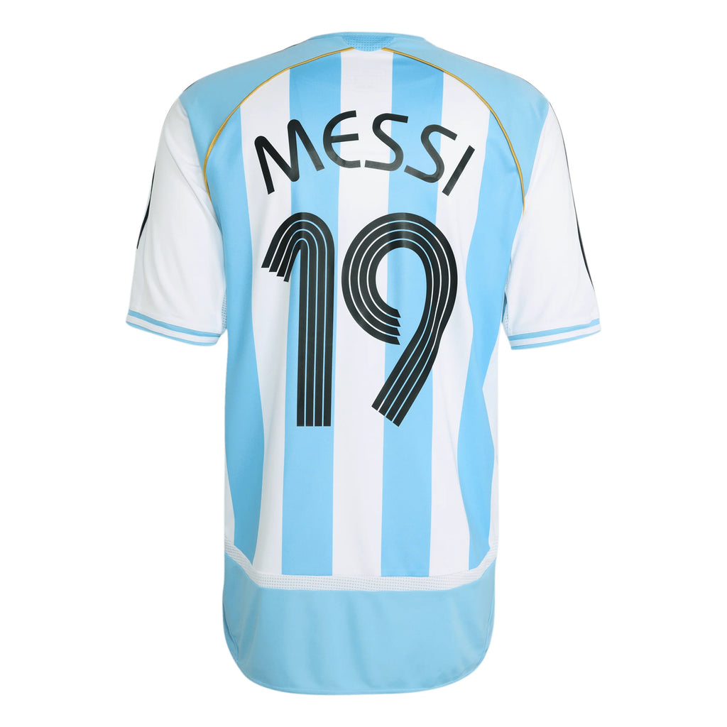 adidas Argentina Home Messi Mens Soccer Jersey 2006 White Sky Blue