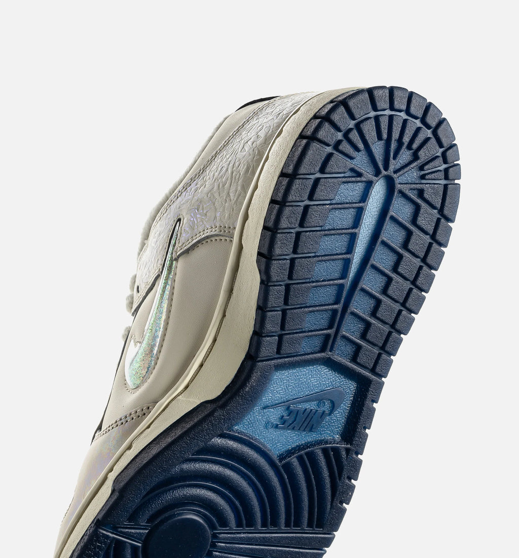 Dunk Low Metallic Jewel Swoosh Womens Lifestyle Shoe Soft Pearl Midnight Navy Midnight Navy Multi Color