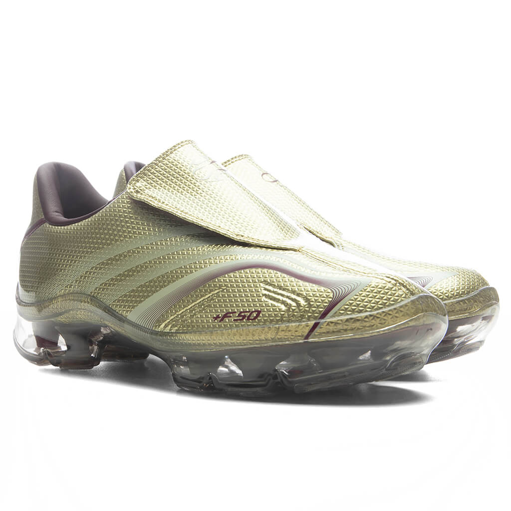 Womens F50 Adiframe Walkable Gold Metallic Ice Gold Metallic Maroon