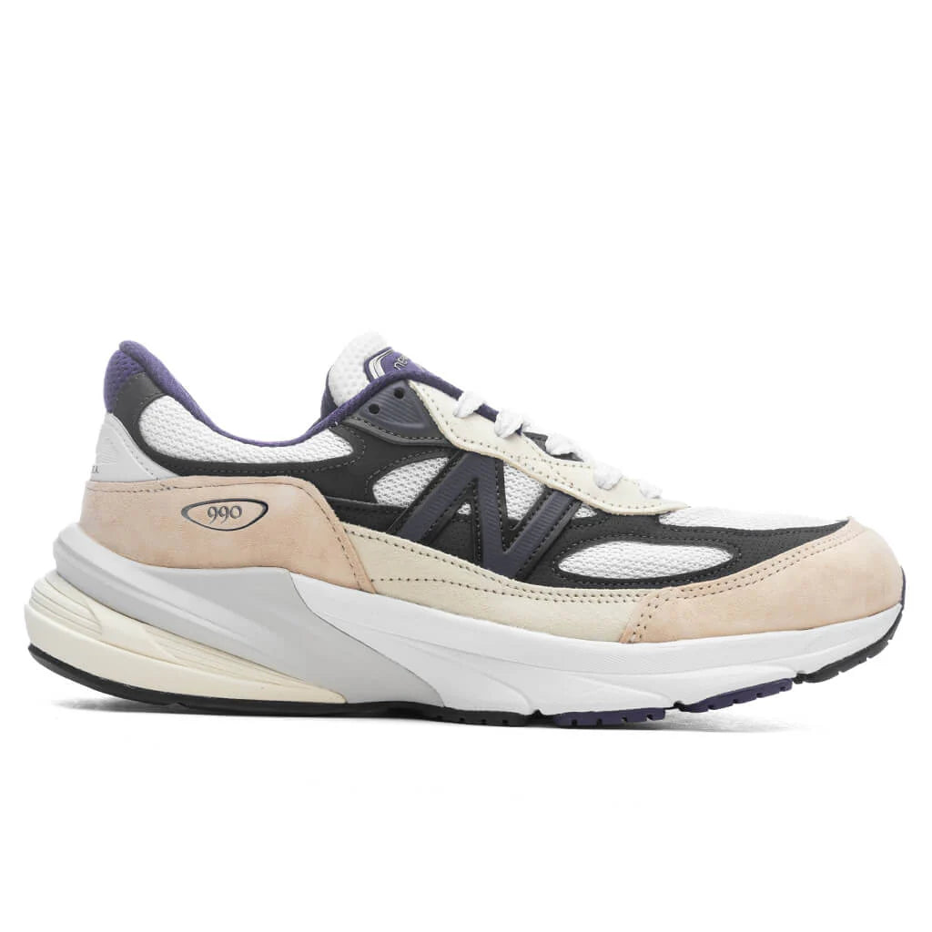 Made in USA 990v6 White Black Plum Phantom