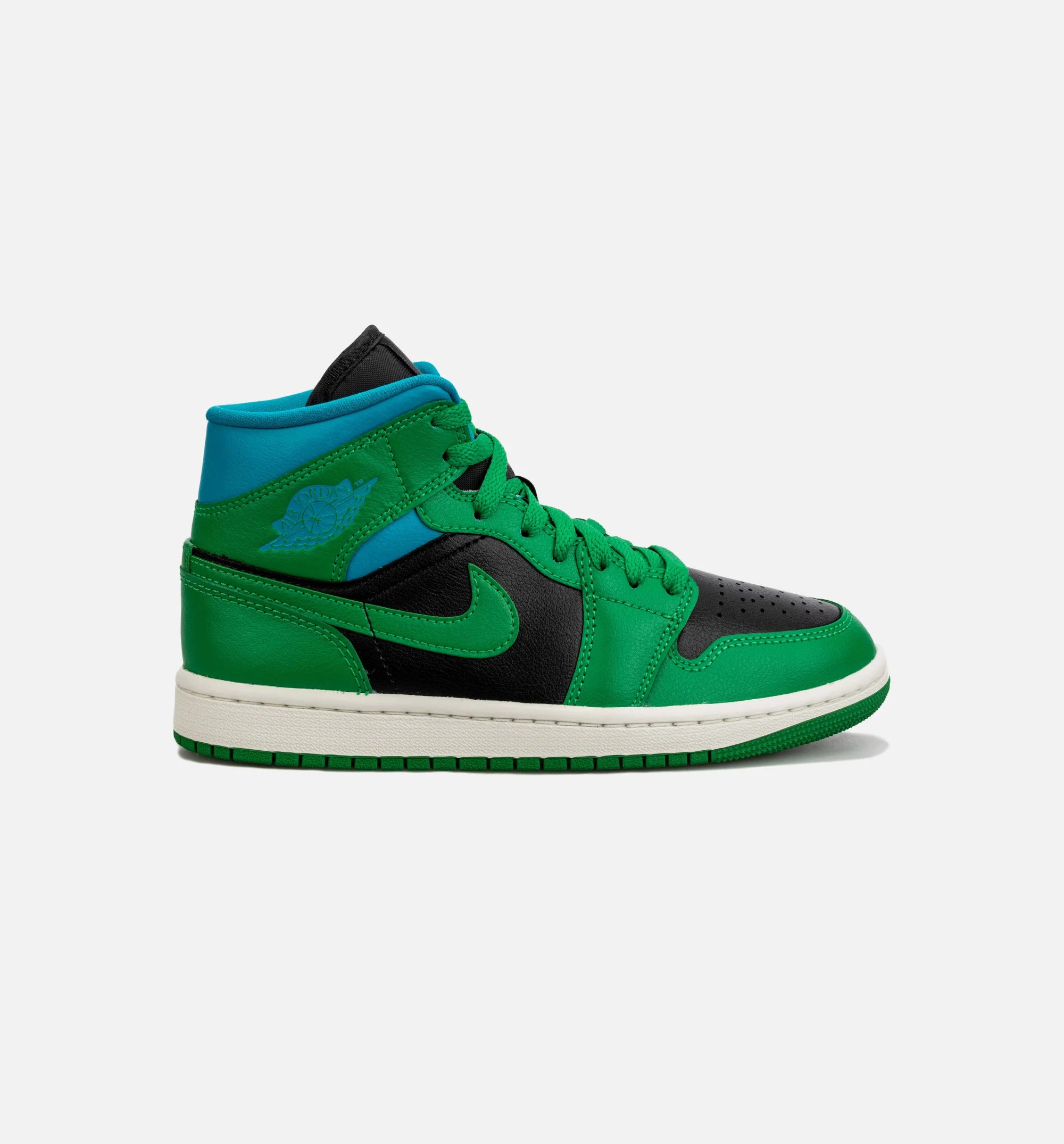 Air Jordan 1 Retro Mid Womens Lifestyle Shoe Green Blue