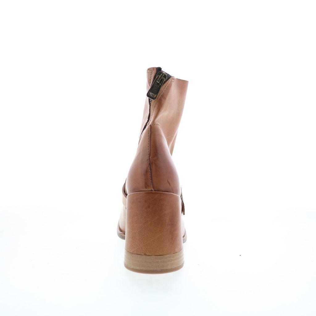 Eddie Womens Brown Leather Zipper Casual Dress Boots