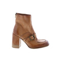 Eddie Womens Brown Leather Zipper Casual Dress Boots