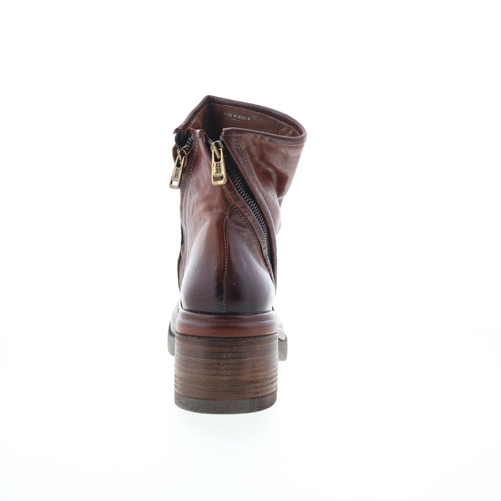 Edgar Womens Brown Leather Zipper Casual Dress Boots