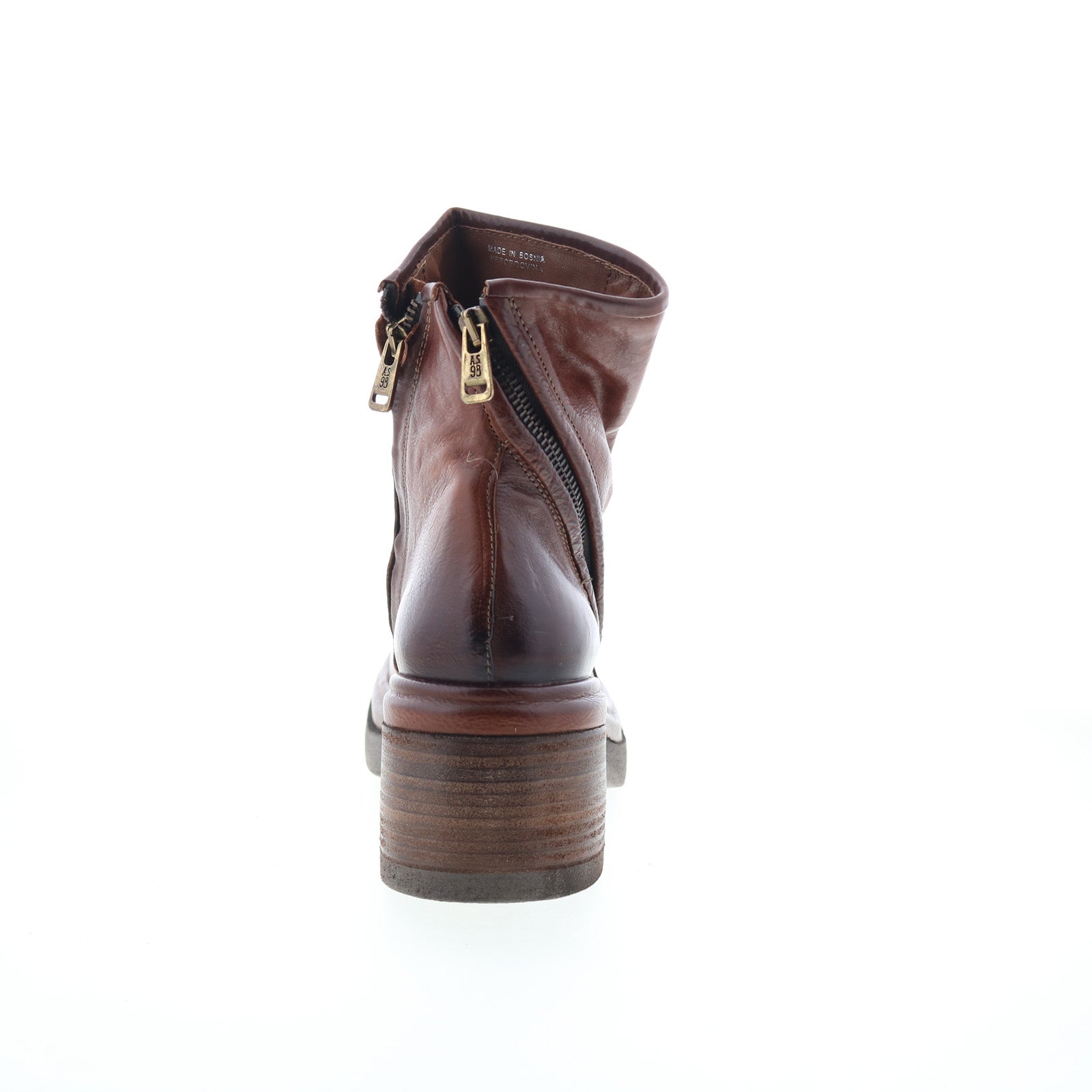 Edgar Womens Brown Leather Zipper Casual Dress Boots