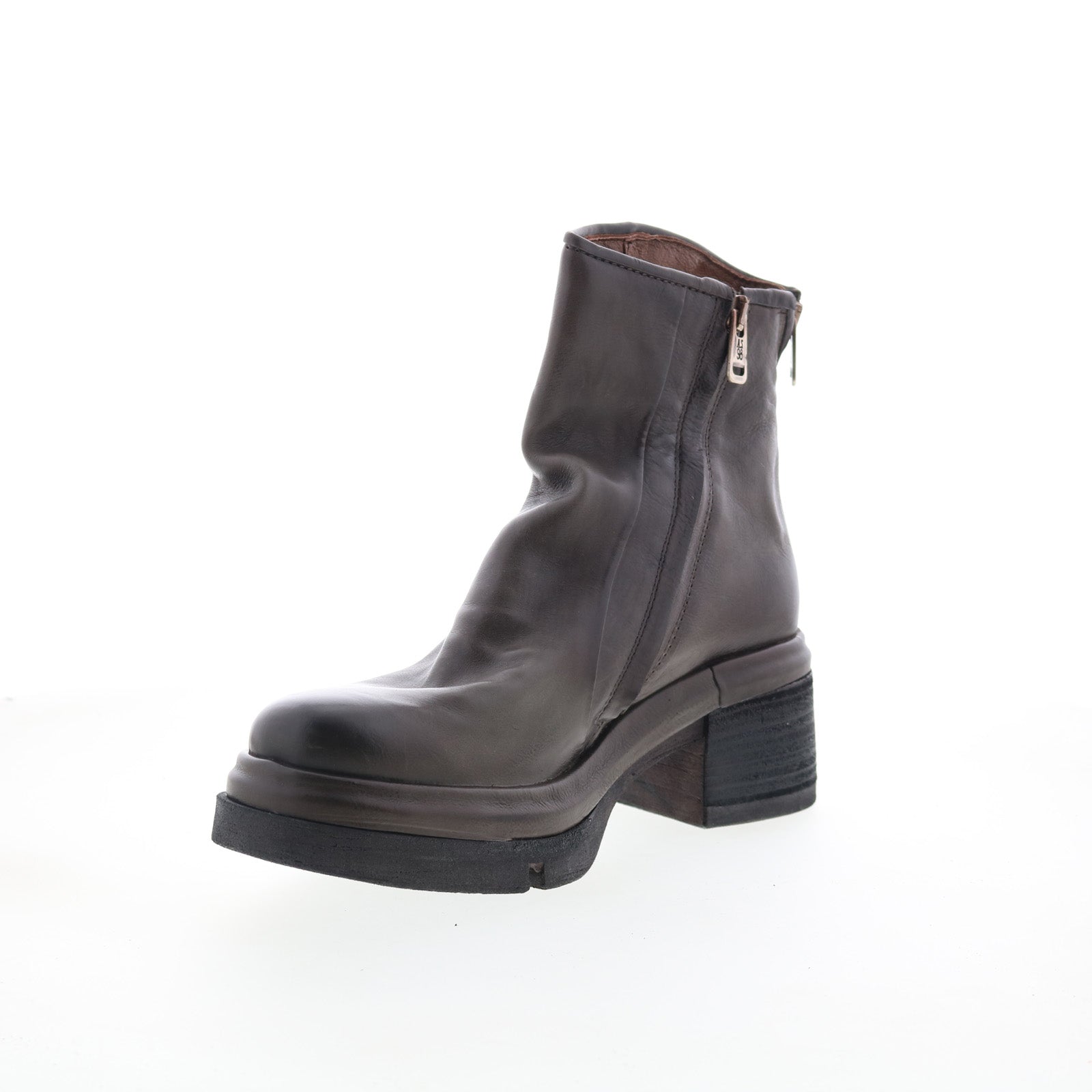 Edgar Womens Brown Leather Zipper Casual Dress Boots
