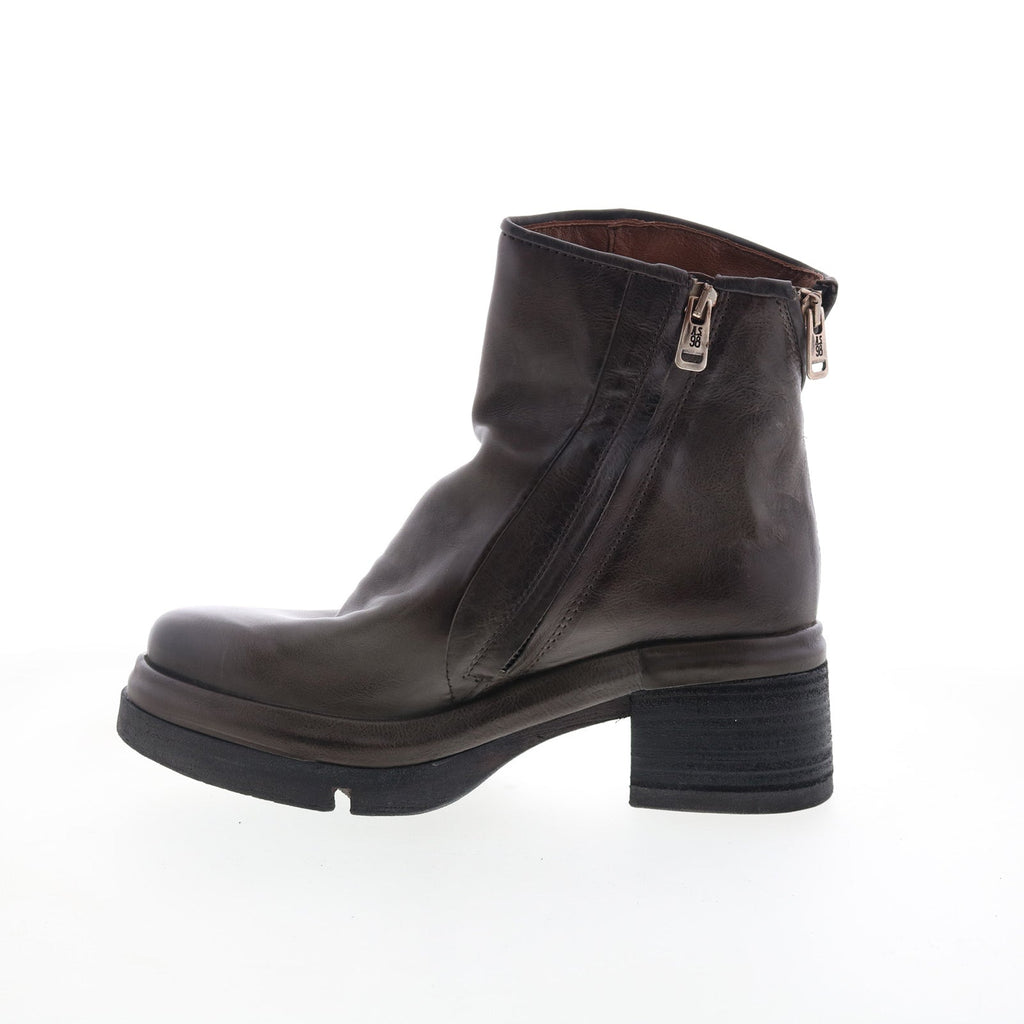 Edgar Womens Brown Leather Zipper Casual Dress Boots