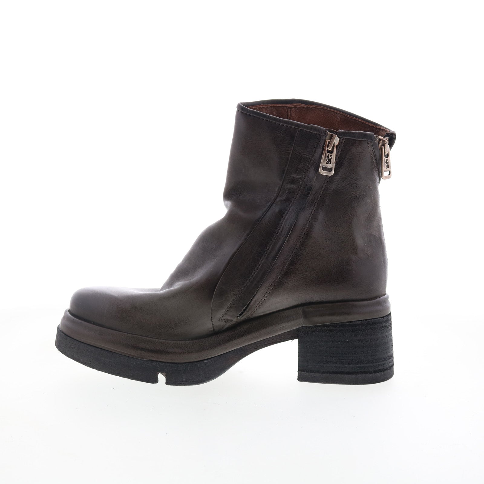 Edgar Womens Brown Leather Zipper Casual Dress Boots