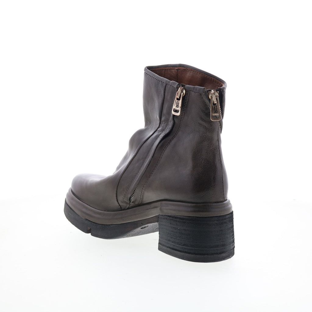 Edgar Womens Brown Leather Zipper Casual Dress Boots