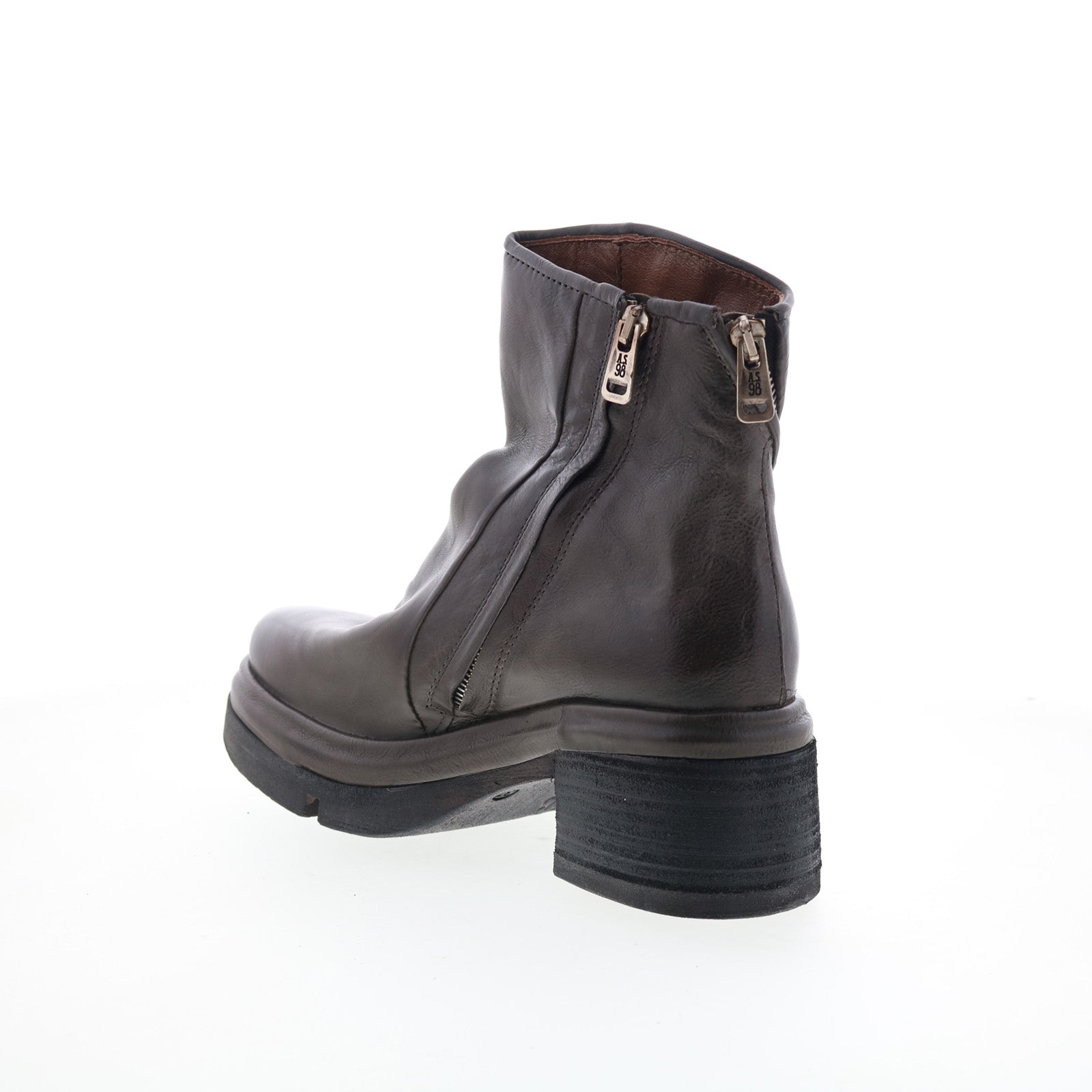 Edgar Womens Brown Leather Zipper Casual Dress Boots