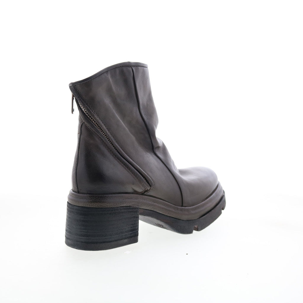 Edgar Womens Brown Leather Zipper Casual Dress Boots