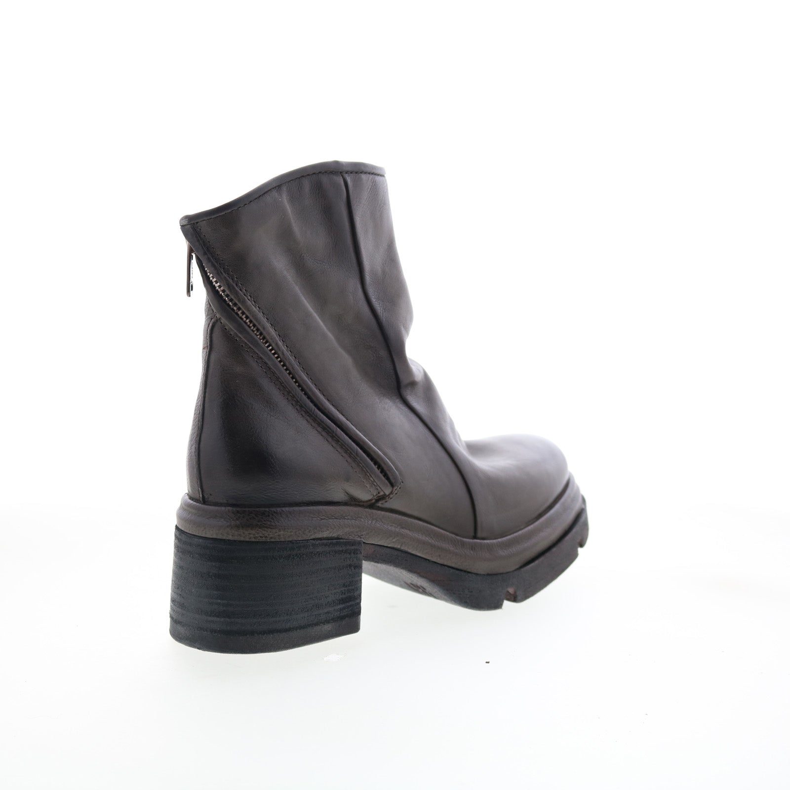 Edgar Womens Brown Leather Zipper Casual Dress Boots