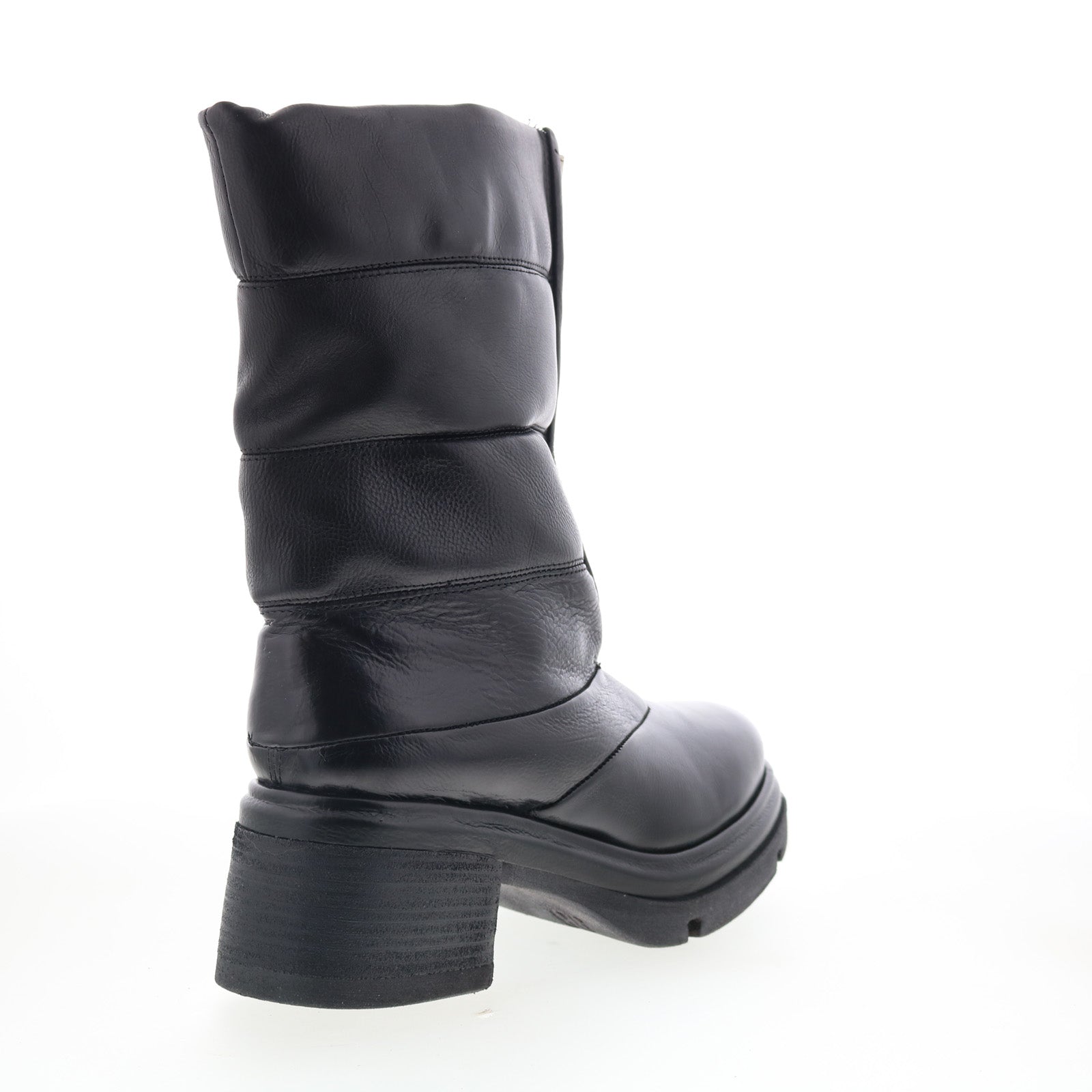 Edwin Womens Black Leather Zipper Casual Dress Boots