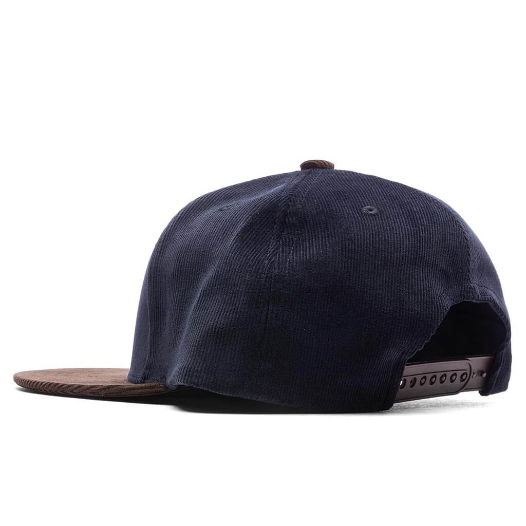 Corduroy College Snap Back Cap Navy