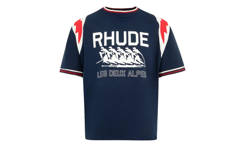 Lighting Ringer Tee "Navy / Off White / Red" RHPF24TT190122309