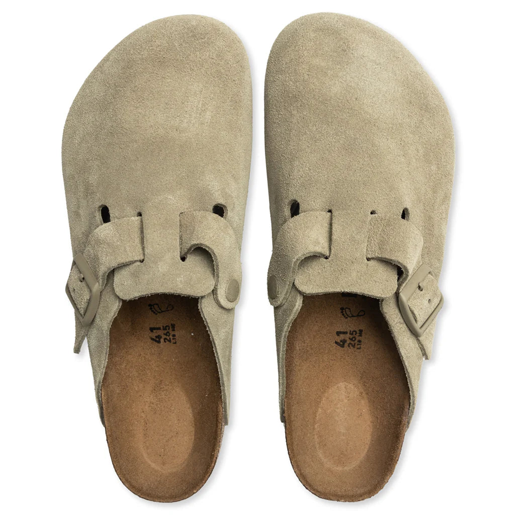Boston Suede Leather Faded Khaki