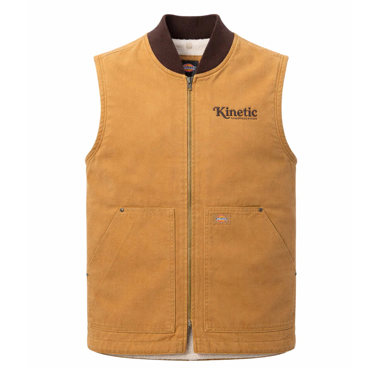 Kinetic x Dickies Embroidered Fleece Vest Brown