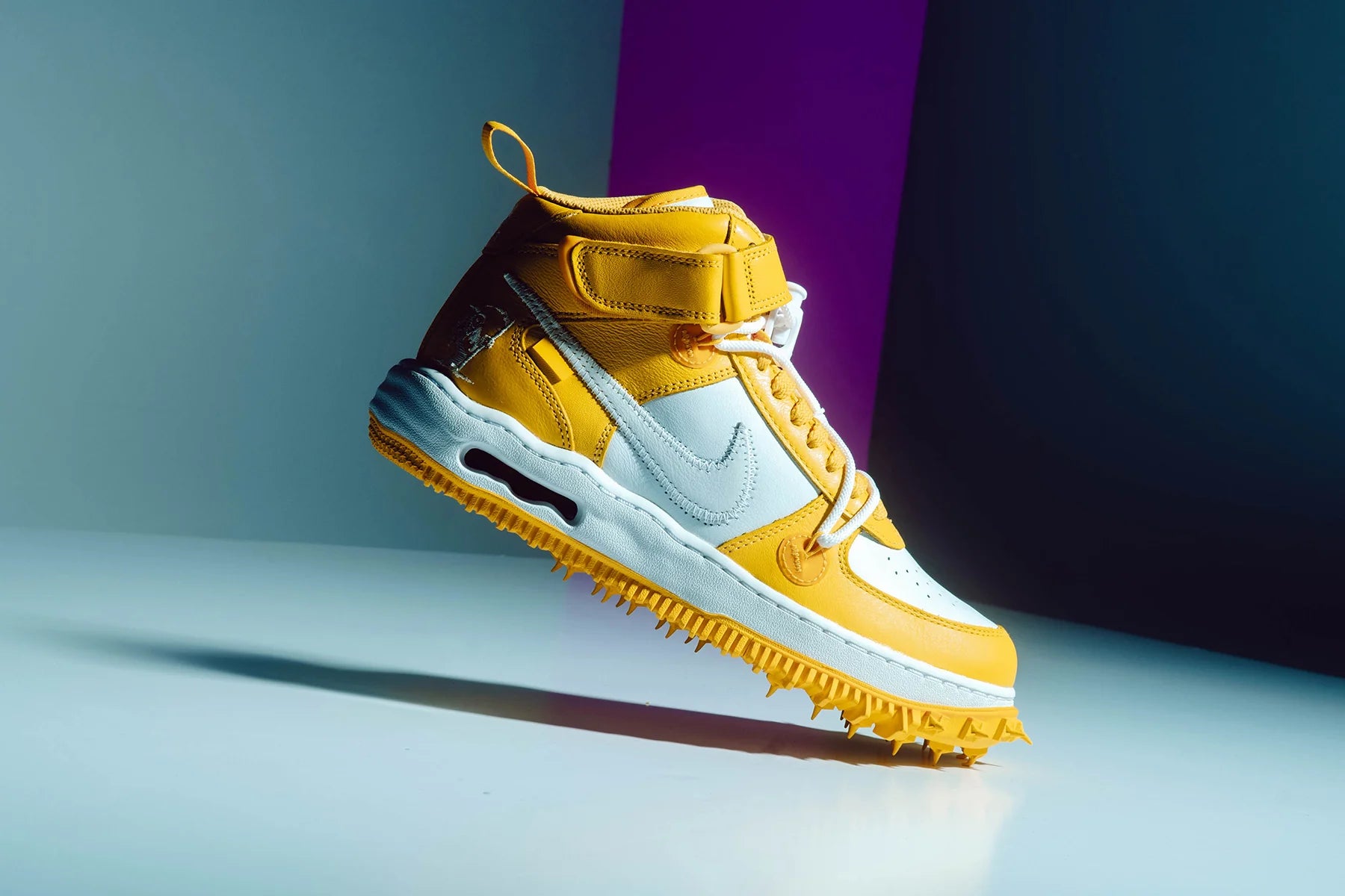 Air Force 1 Mid x Off White White Varsity Maize