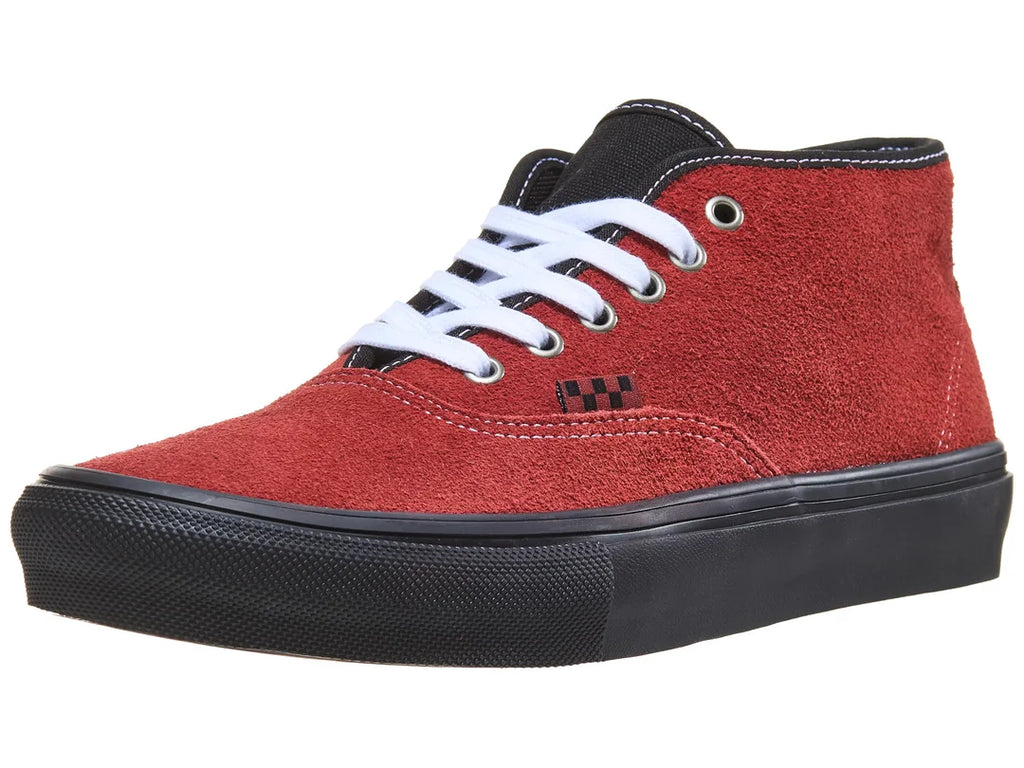Vans Skate Authentic Mid Poppy Ember Red Black