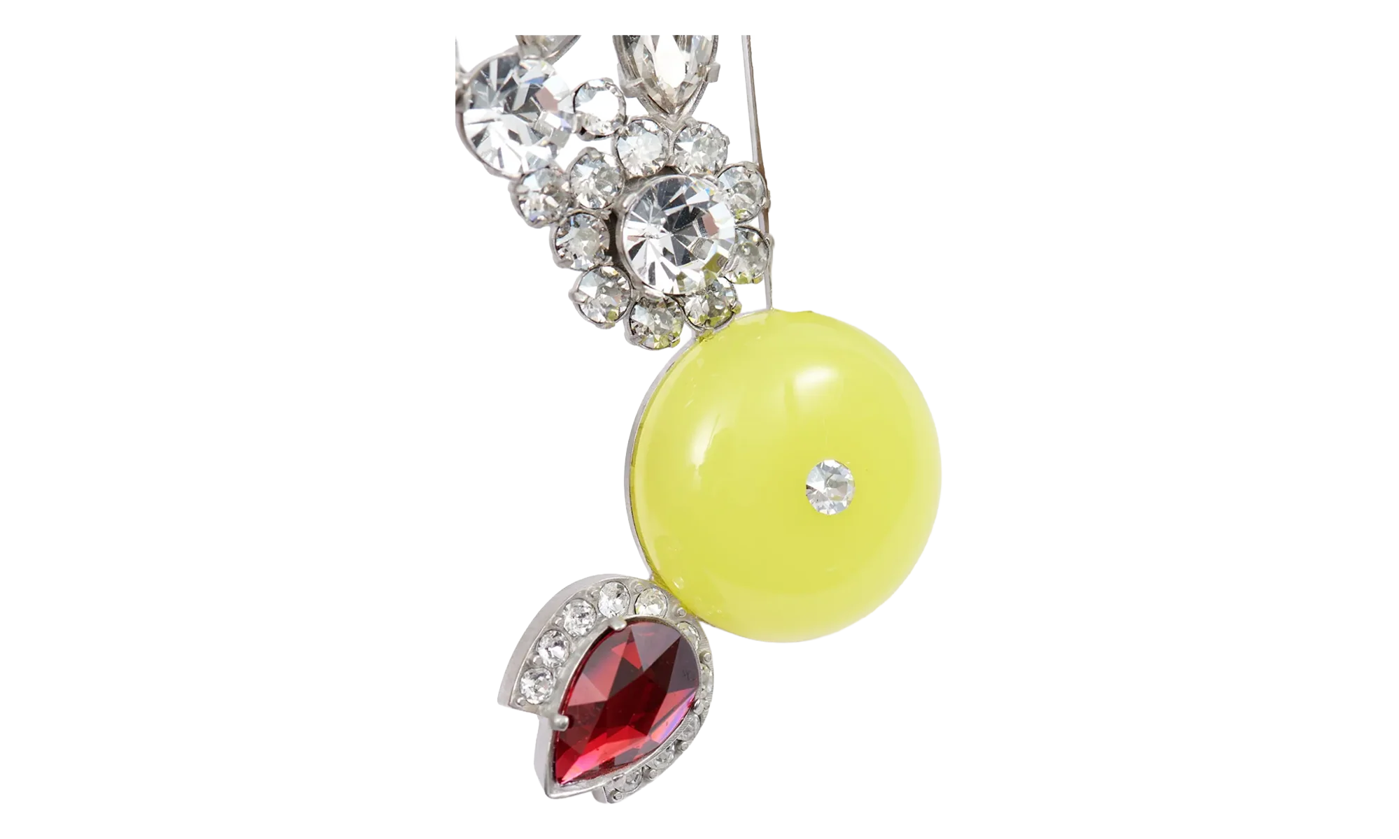 Rhinestone Shapes Brooch "Yellow / White" SM1VK0041P6479978