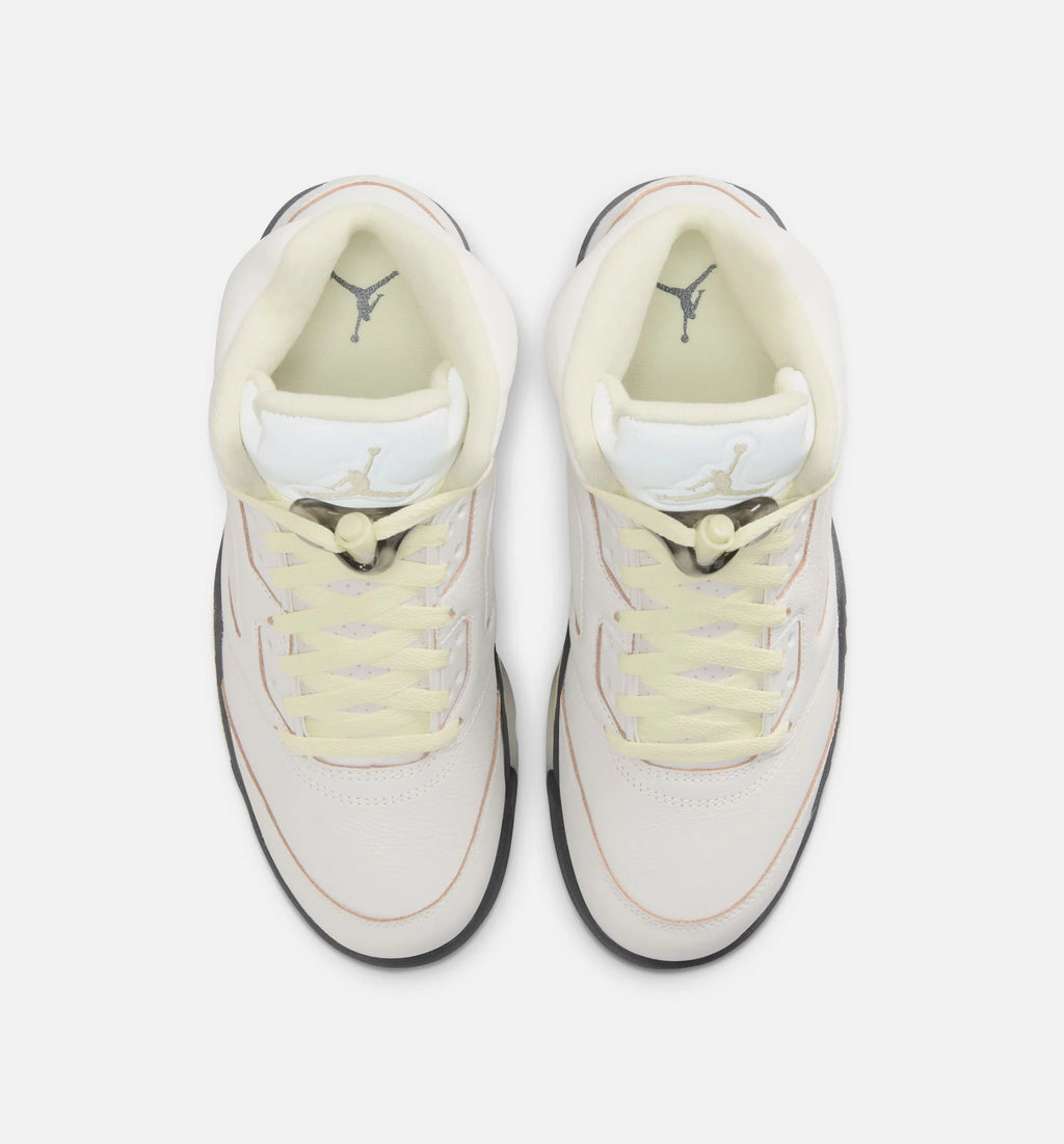 Air Jordan 5 Retro Luminous Green and Sail Womens Lifestyle Shoe Sail Luminous Green Anthracite Free Shipping