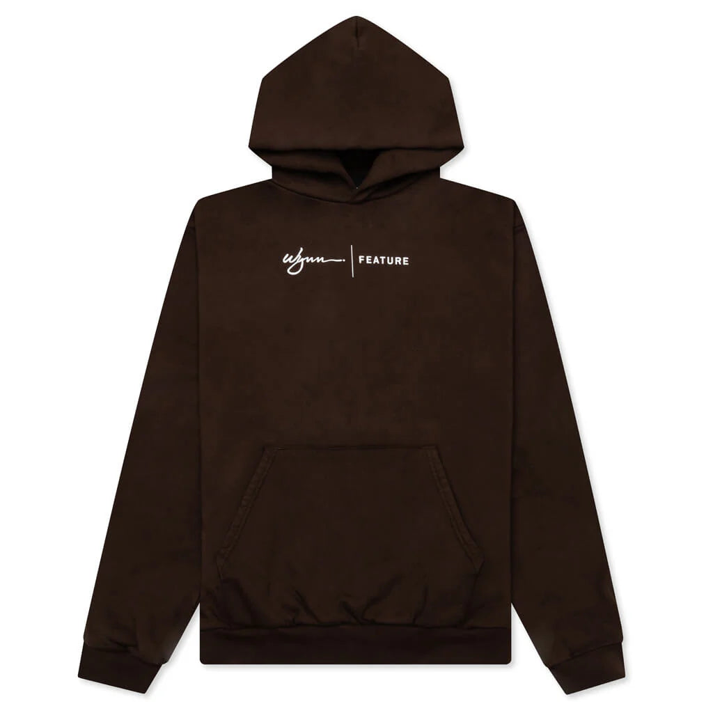 Feature x Wynn Logo Lock Up Hoodie Bitter Chocolate