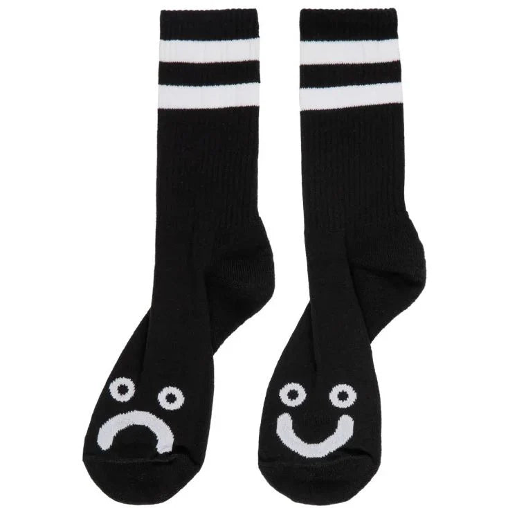 Polar Happy Sad Socks Black White