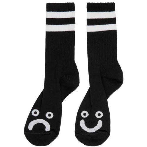 Polar Happy Sad Socks Black White
