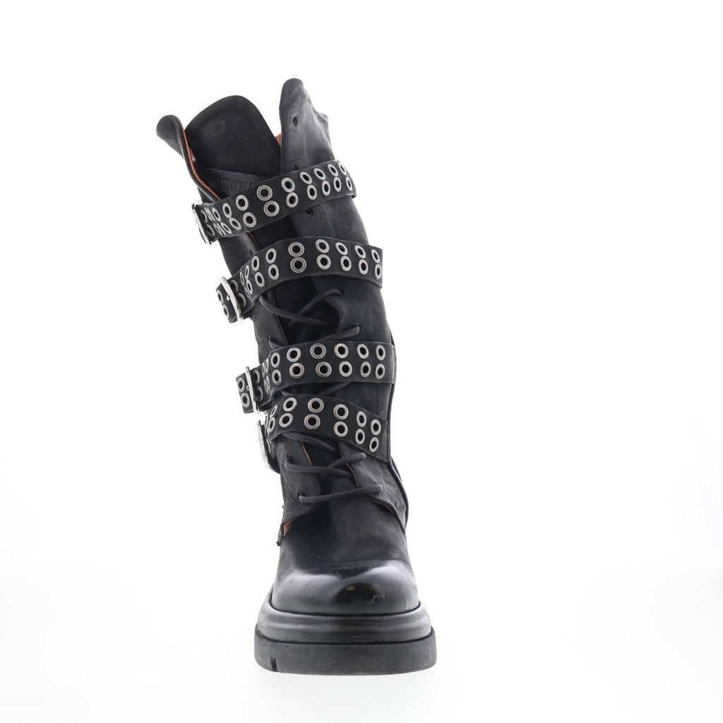 Ellington Womens Black Leather Zipper Casual Dress Boots