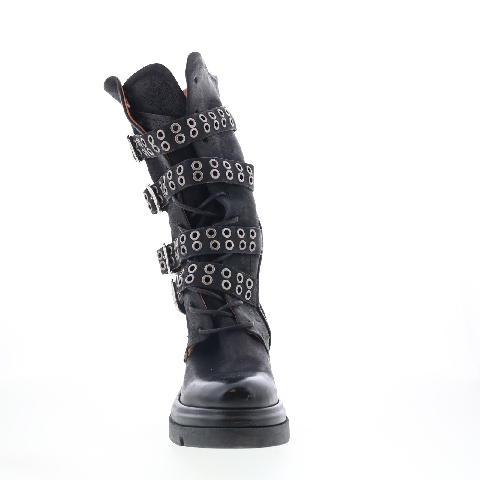 Ellington Womens Black Leather Zipper Casual Dress Boots