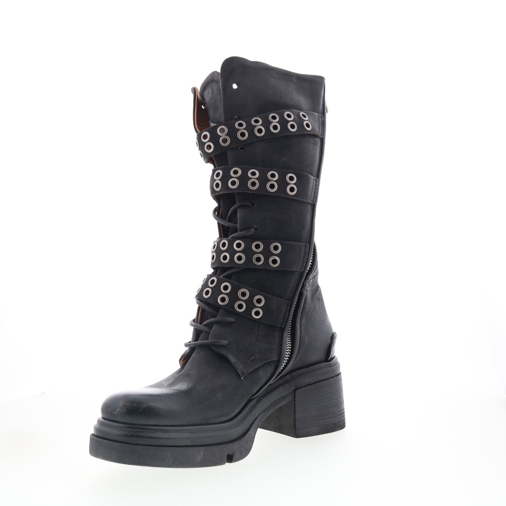 Ellington Womens Black Leather Zipper Casual Dress Boots