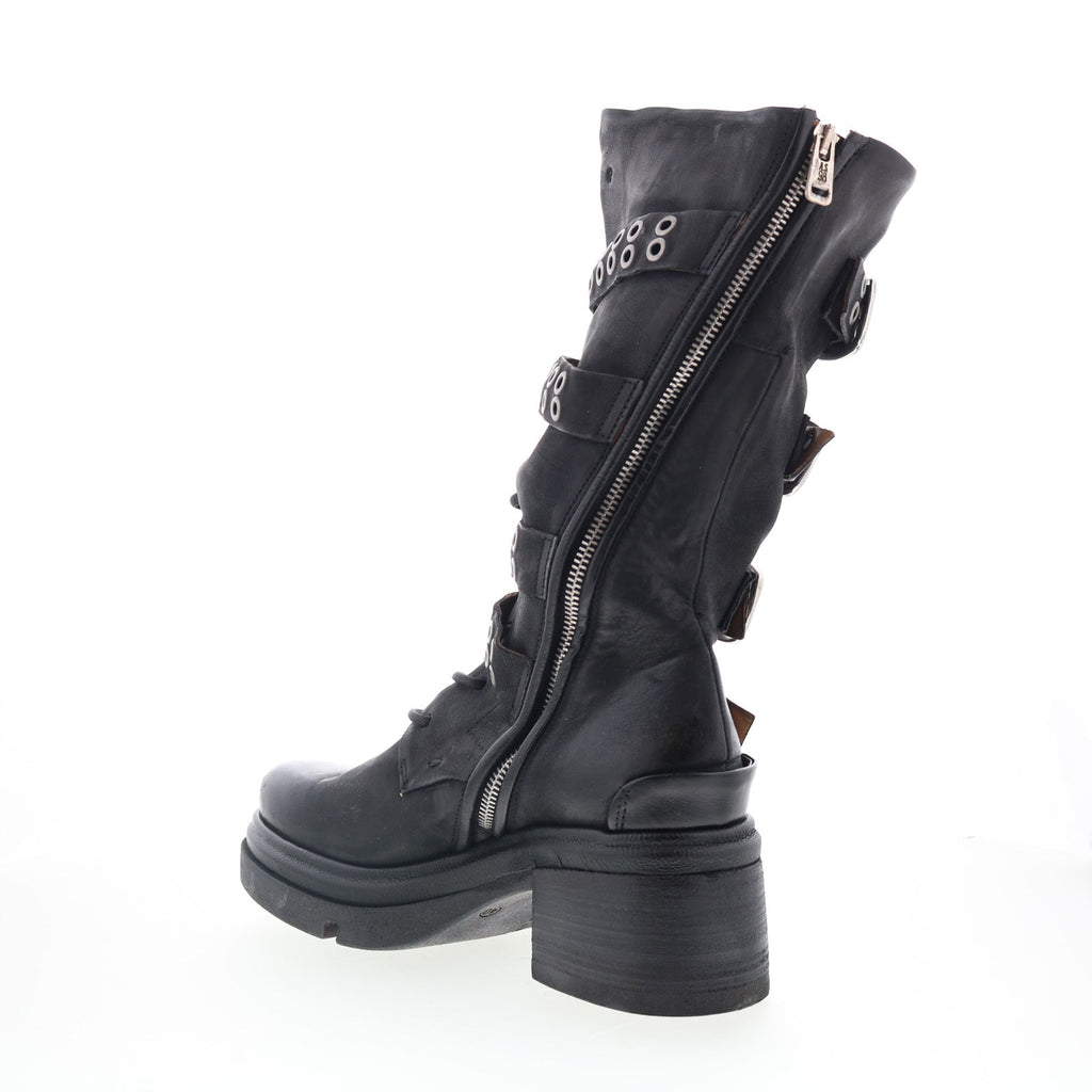 Ellington Womens Black Leather Zipper Casual Dress Boots